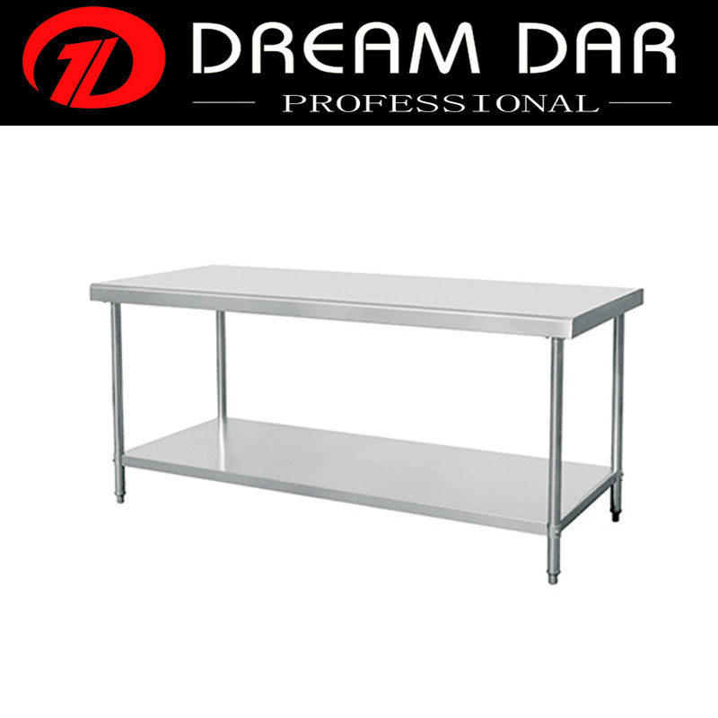 High Quality Stainless Steel Kitchen Cooking Work Table 2 Tiers