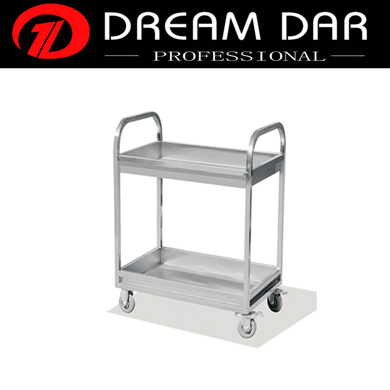 Hotel & Restaurant Service Hand Cart Food Trolley For Dish Collection With 2/3 Tiers