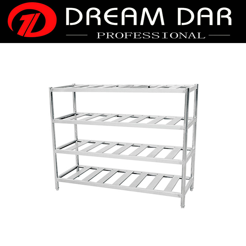 Easy Assembled Light Duty Stainless Steel Kitchen Storage Shelf with Punched hole