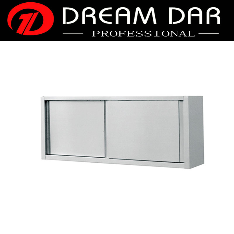 Stainless Steel Commercial Kitchen Wall Hanging Cabinet With Sliding Doors