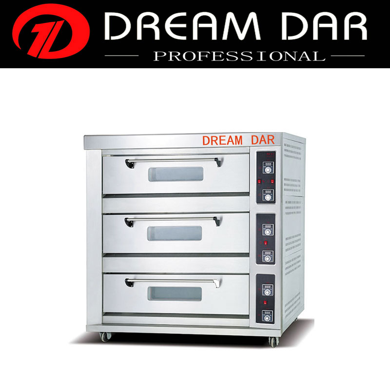 Hot Sale 3layer 6tray Electric baking bread pizza oven