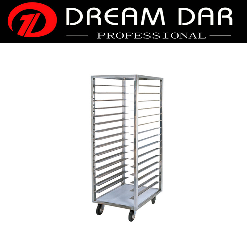 High Standard stainless steel Kitchen Bakery 15 Tray Rack Trolley