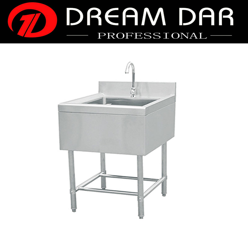 European Style Commercial single sink for kitchen with back panel