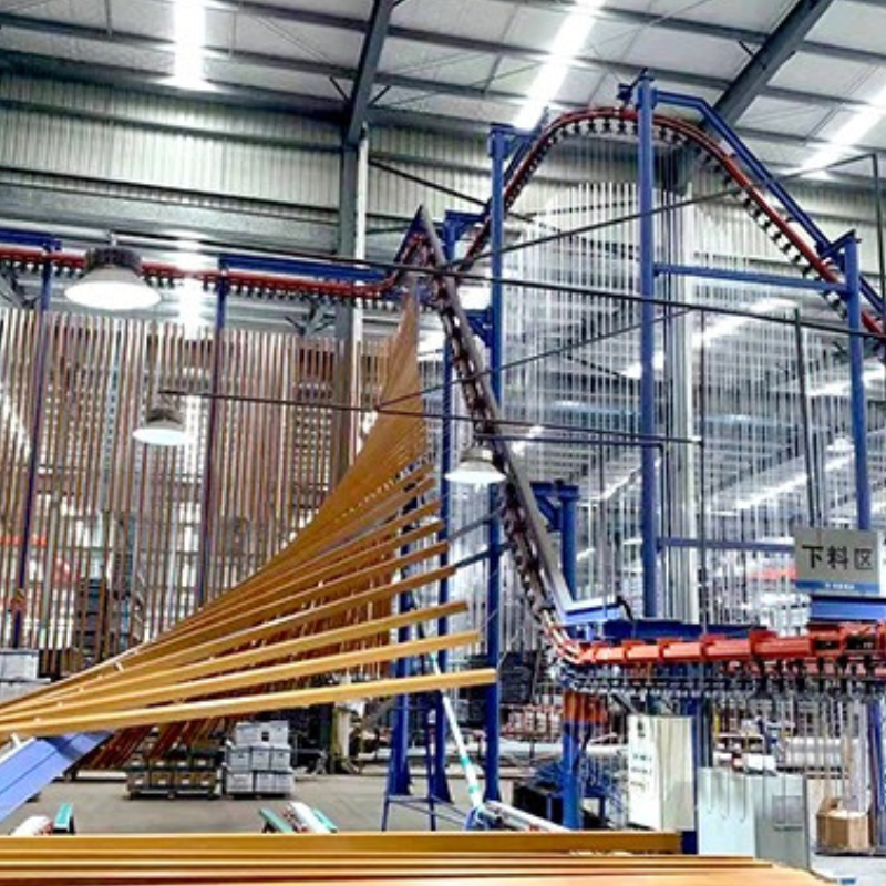 vertical powder coating line