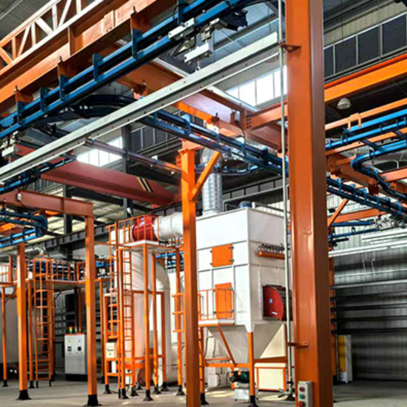 painting line (Automatic loading and unloading of workpieces)