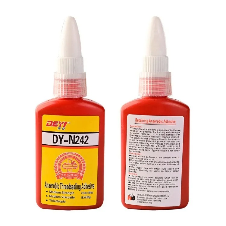 Medium Strength Methacrylate Pipe Seal Glue Thread Locking Adhesive With Fast Cure