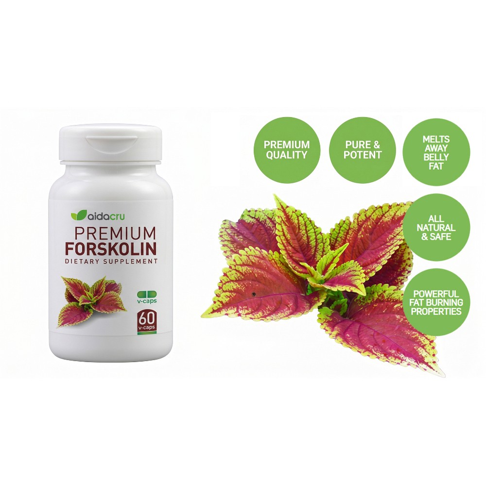Premium Forskolin，Natural Weight Loss & Fat Burner，60 Capsules
