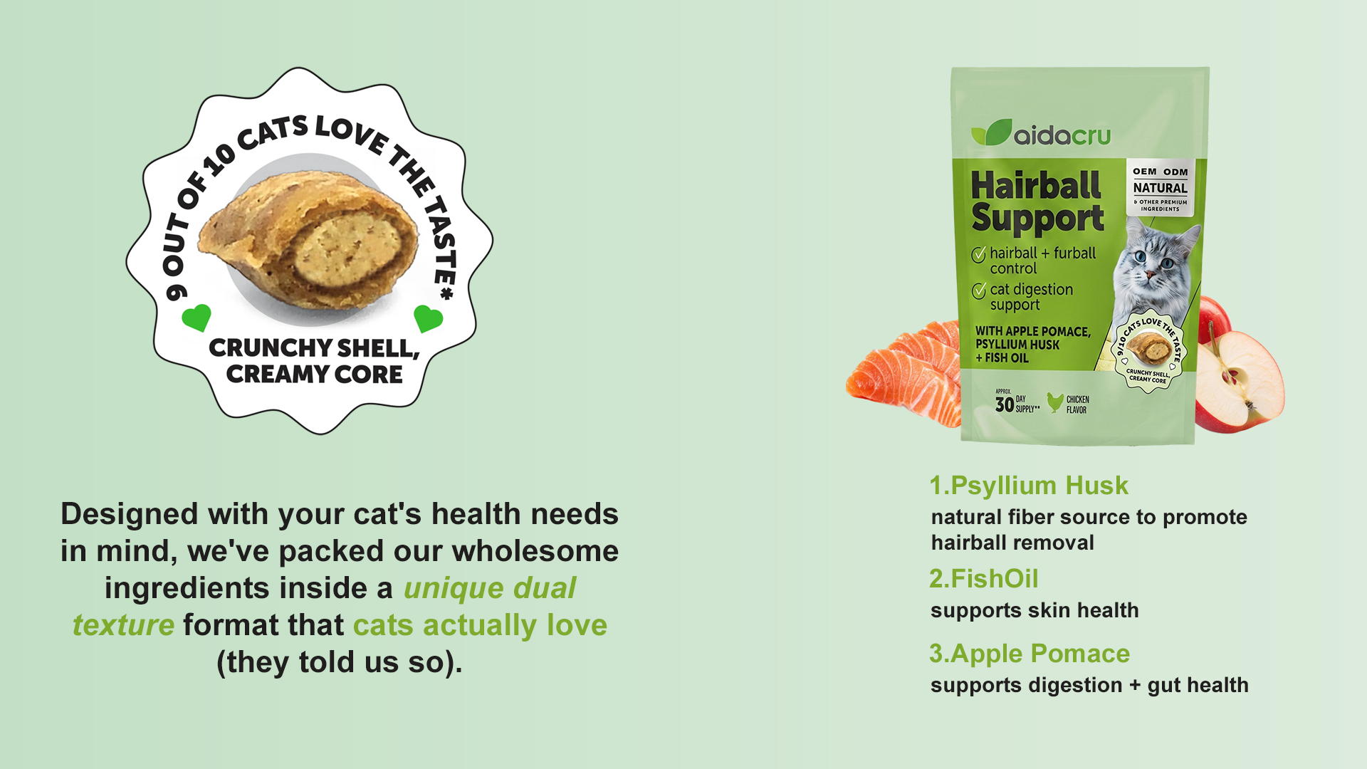 Hairball Skin & Coat Cat Soft Chews detail image 2