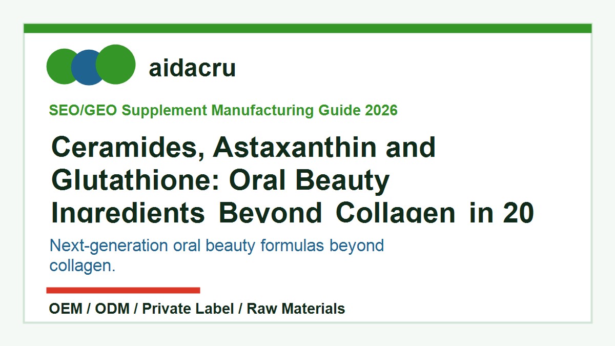 Ceramides, Astaxanthin and Glutathione: Oral Beauty Ingredients Beyond Collagen in 2026 cover image