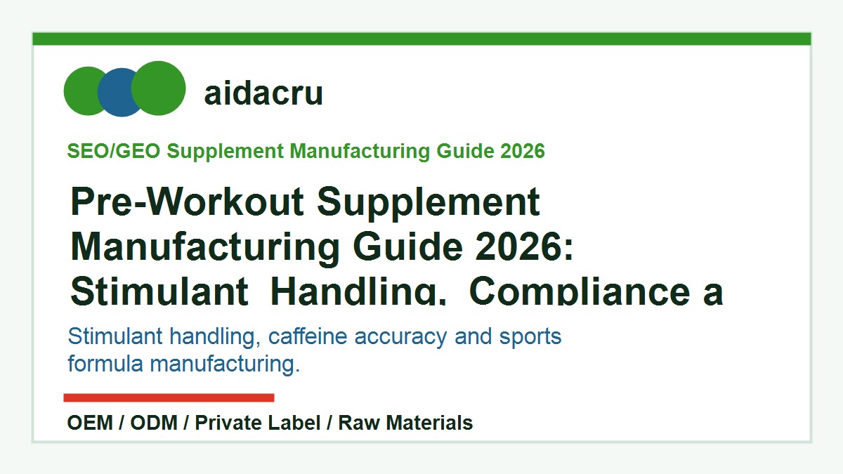 Pre-Workout Supplement Manufacturing Guide 2026: Stimulant Handling, Compliance and Sports Formula Design cover image