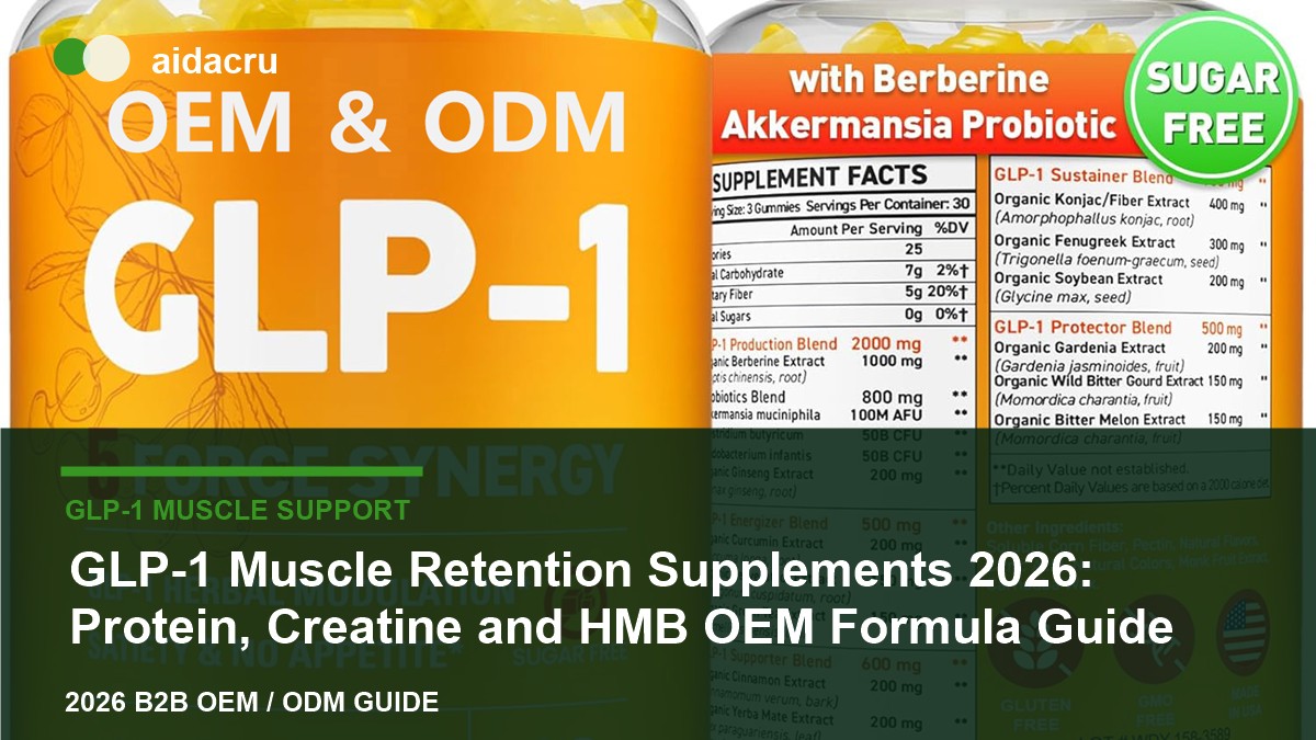 GLP-1 Muscle Retention Supplements 2026: Protein, Creatine and HMB OEM Formula Guide cover