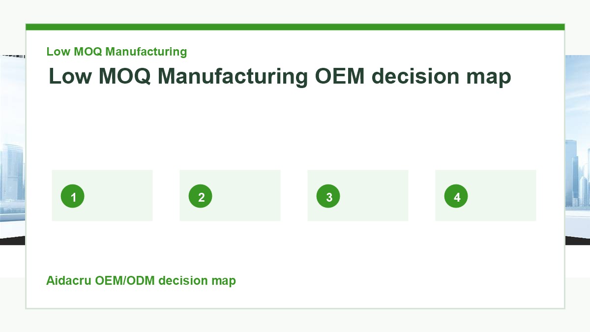 Low MOQ Manufacturing OEM decision map