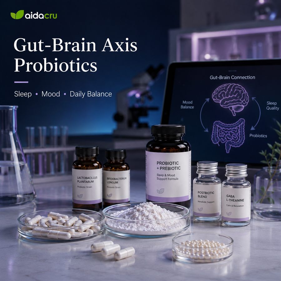 Gut-Brain Axis Probiotics Manufacturer Guide 2026: Sleep, Mood and Daily Balance OEM Formulas cover