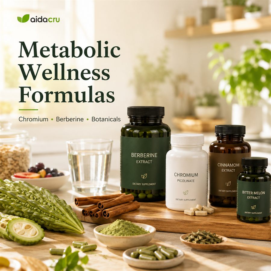 Metabolic Wellness Supplement Manufacturer Guide 2026: Chromium, Berberine and Botanical OEM Formulas cover