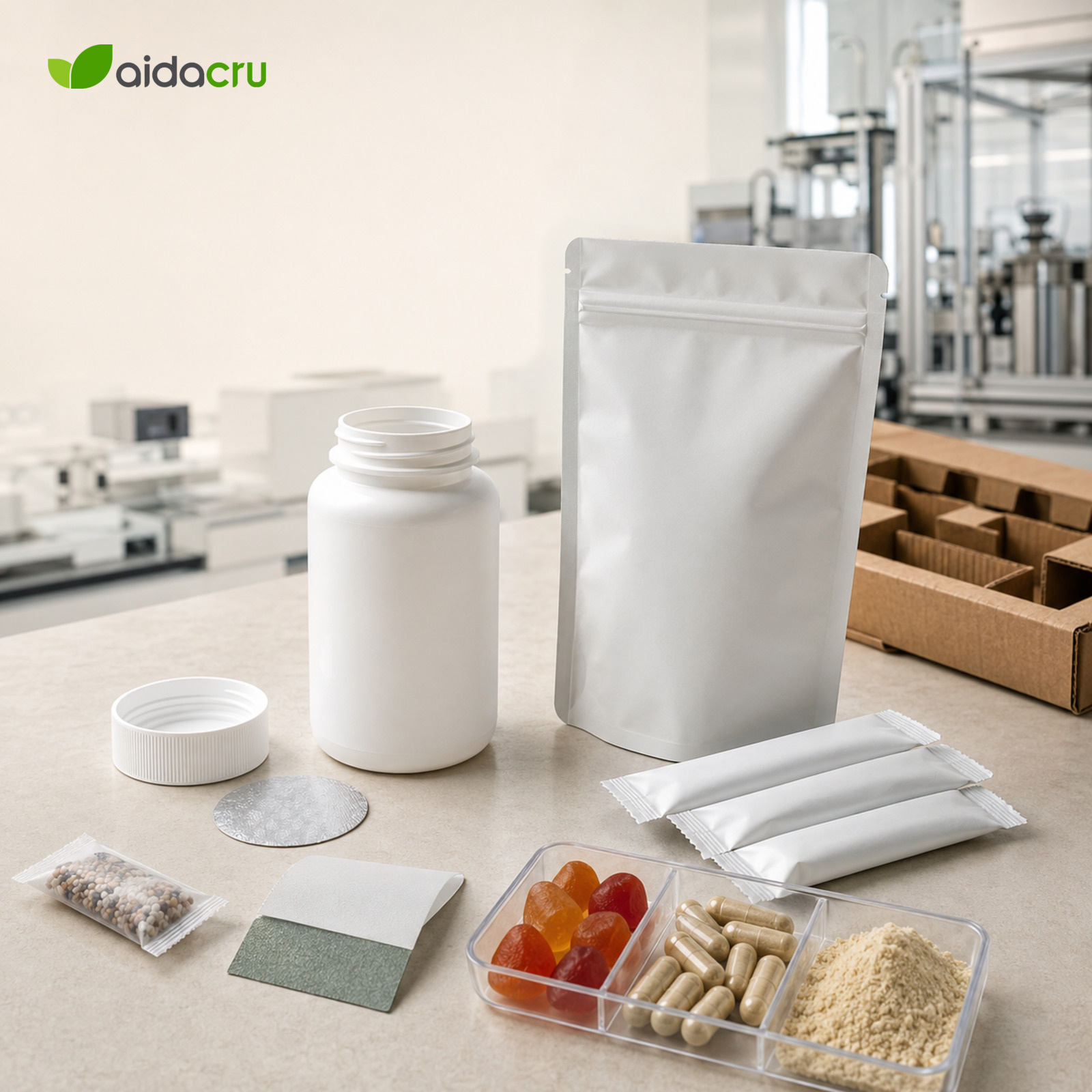 Supplement bottle pouch desiccant and seal compatibility guide