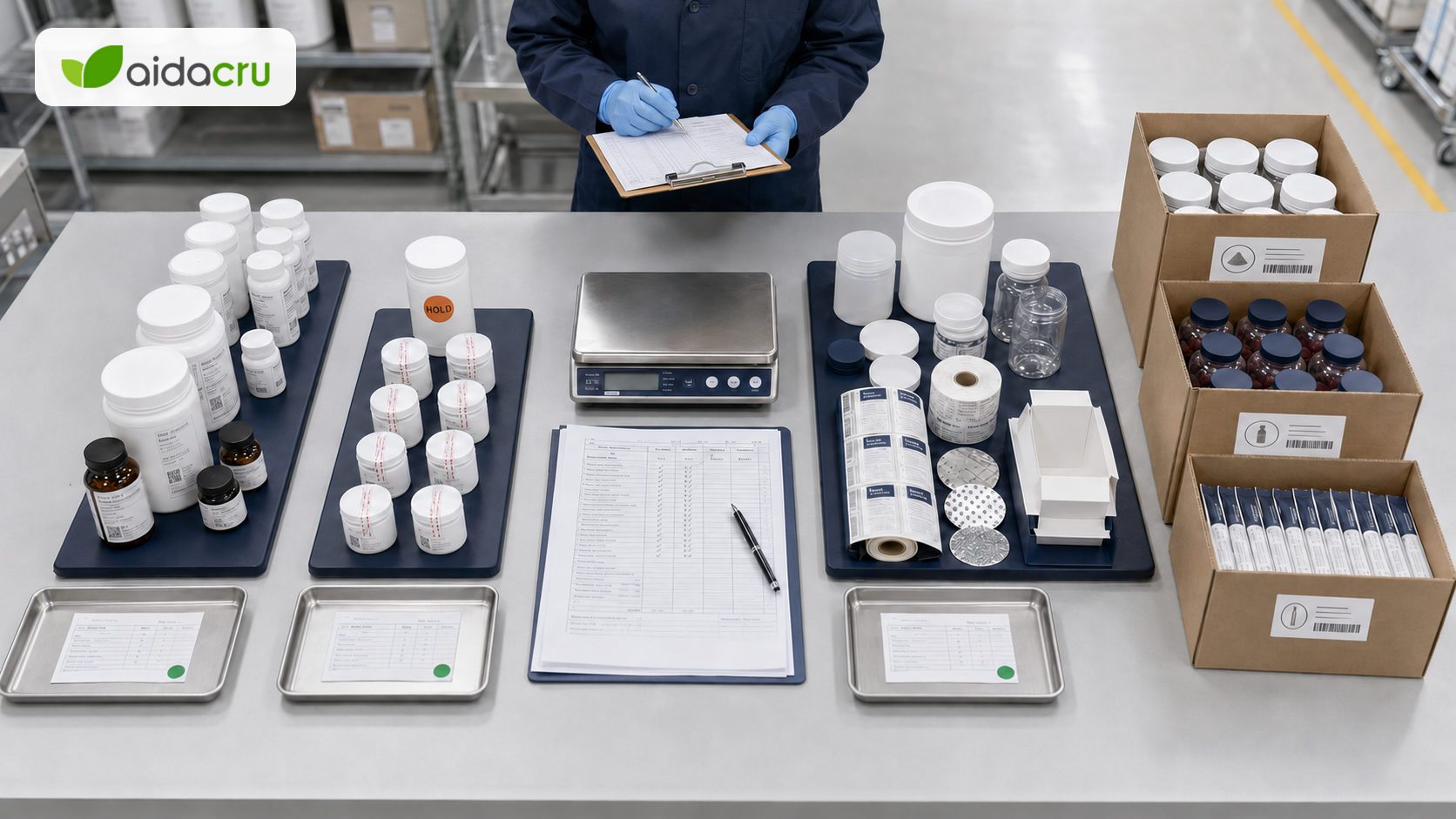 Multi SKU supplement production quantity and packaging reconciliation