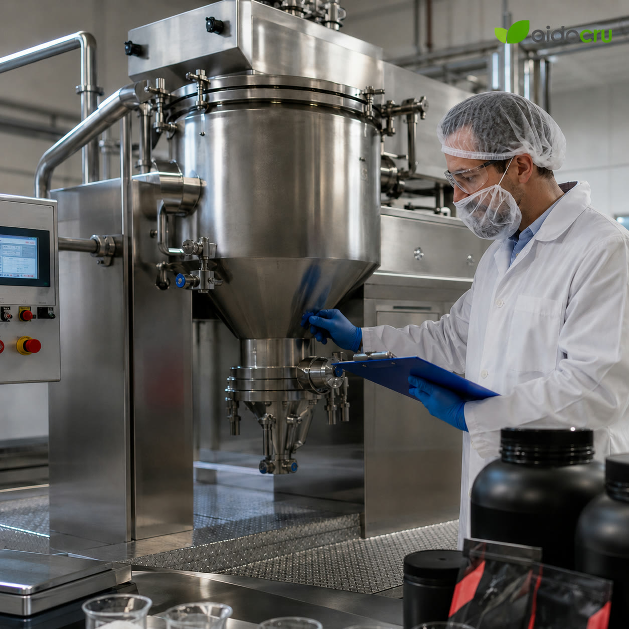 Low-dose pre-workout powder manufacturing and process review for blend uniformity