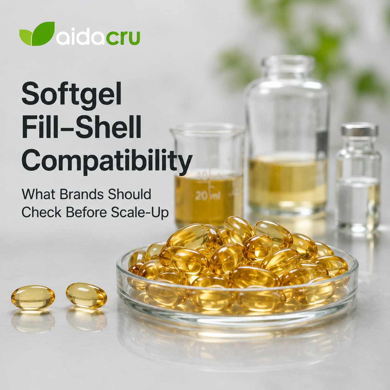 Softgel fill-shell compatibility review before commercial scale-up