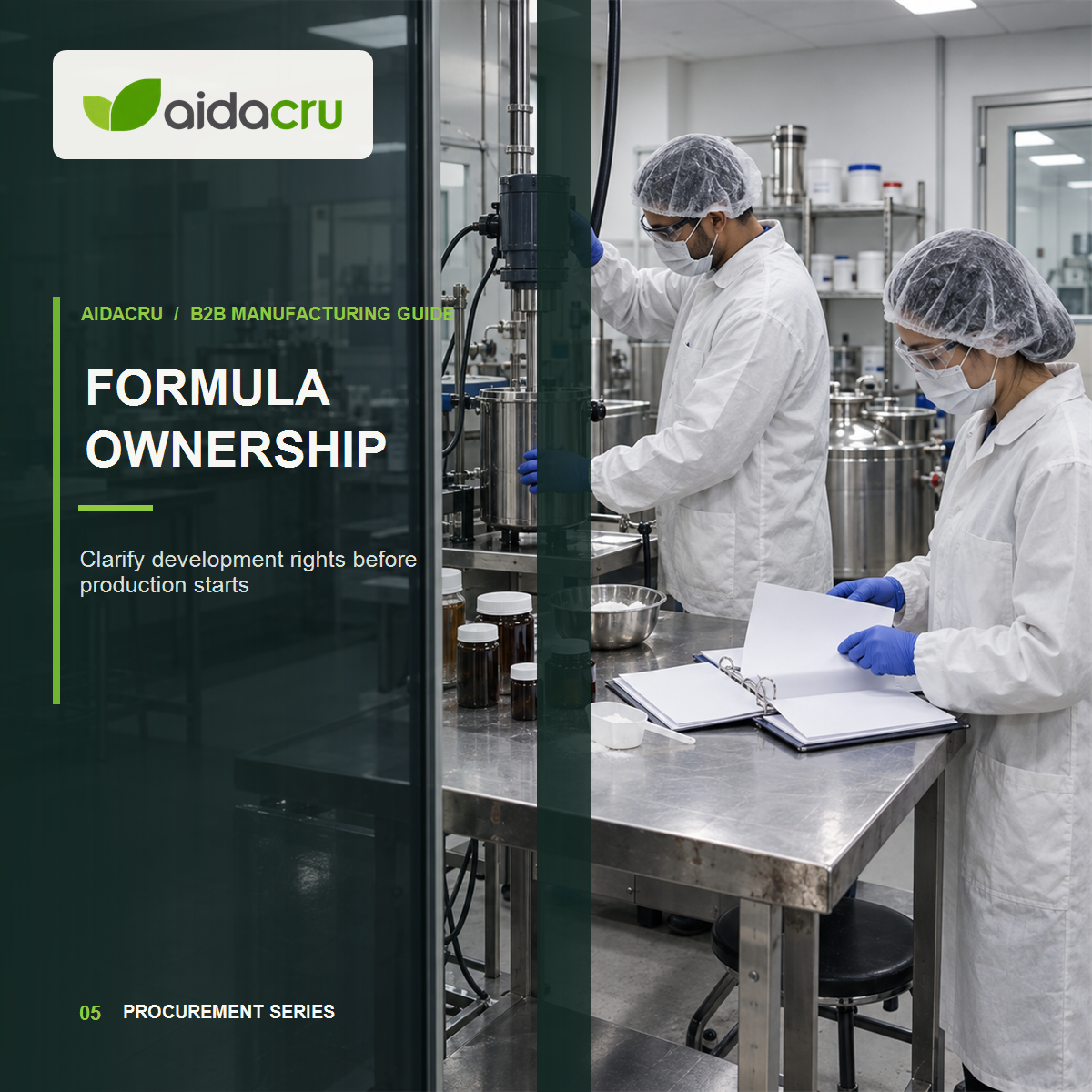 Custom supplement formula ownership NDA and manufacturing records discussion