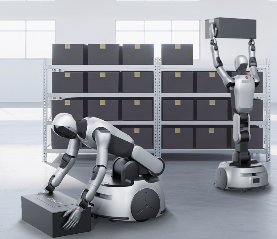 Aoman Future Humanoid Industrial Robot in a smart factory setting