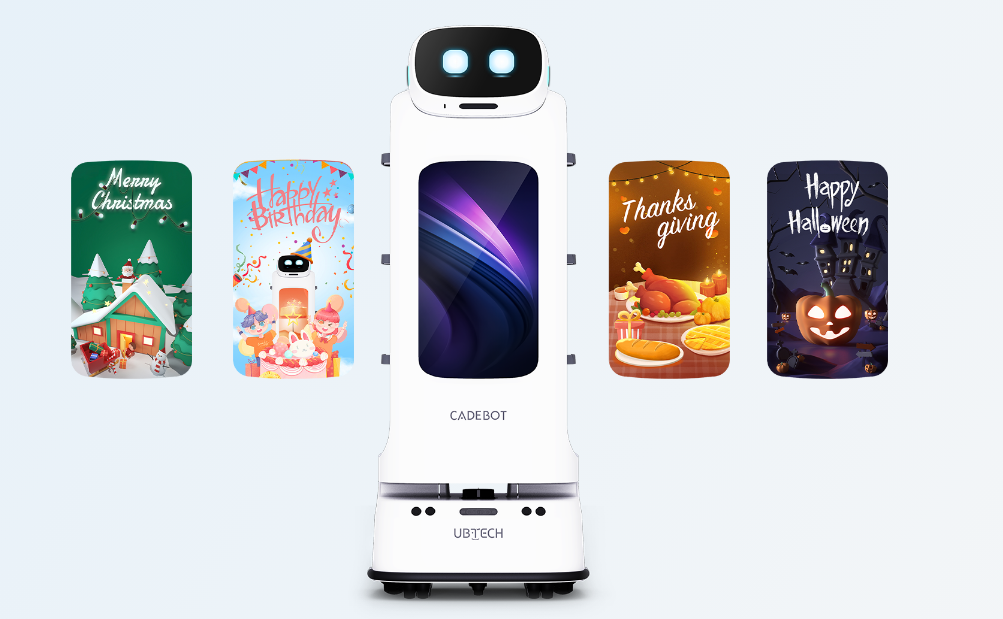 Smart delivery robot in a commercial setting