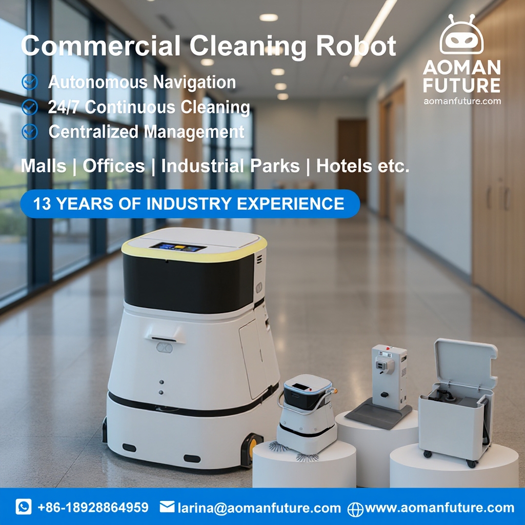 Aoman Future C2 PRO cleaning robot in commercial facility