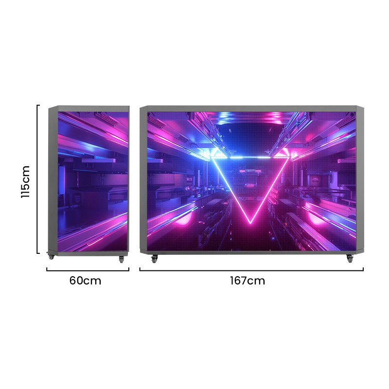 Portable DJ Booth LED Screen | 270 Angle Panoramic Display & Quick ...
