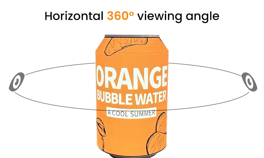 ABXLED LED Can Display | 360 Angle Cylindrical Screen with Mobile Base