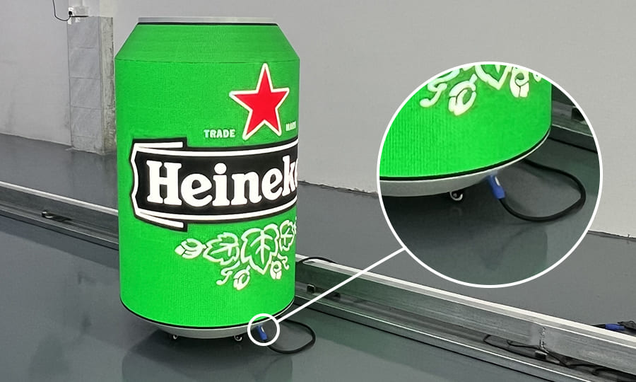 ABXLED LED Can Display | 360 Angle Cylindrical Screen with Mobile Base
