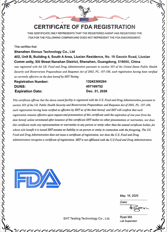 FAD International Certification for SENO