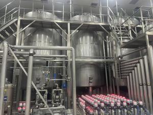Storage tanks and control valve arrays in the slaughterhouse