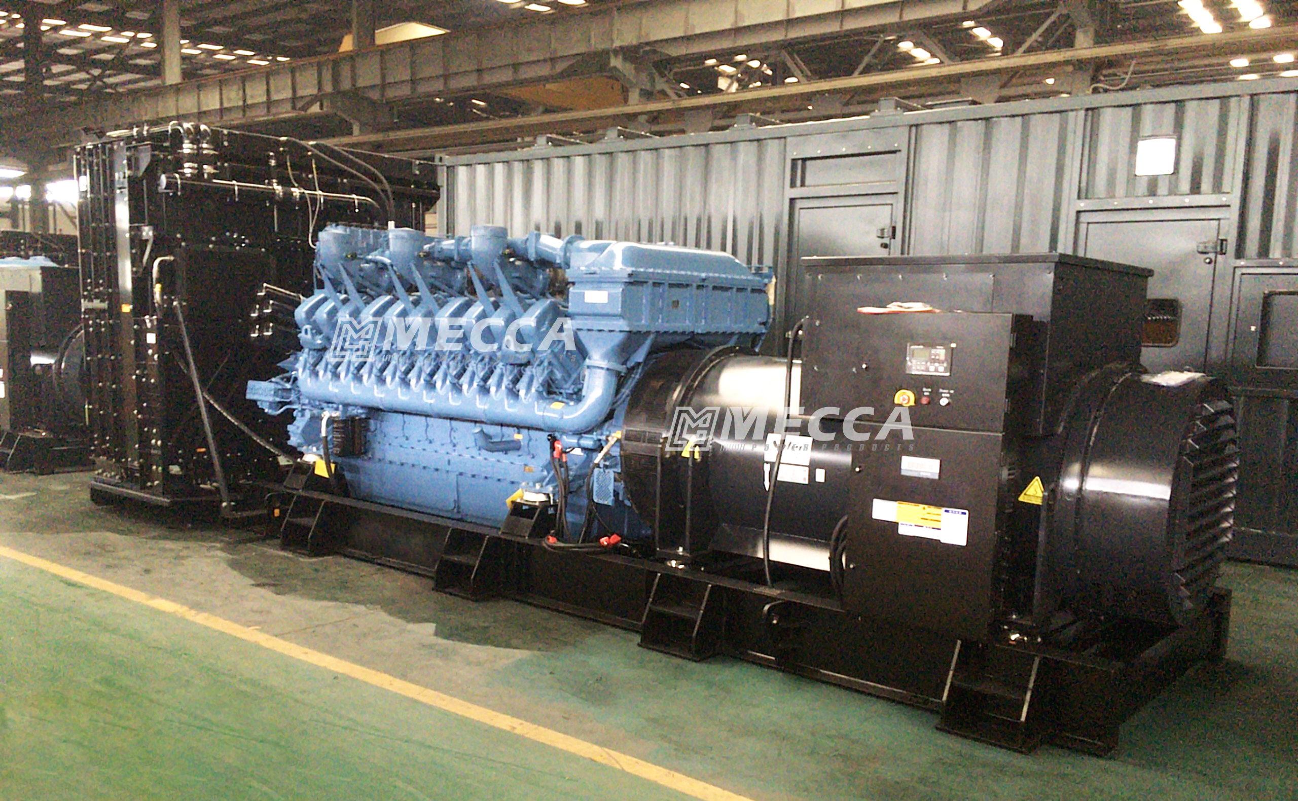 2500KW Open Type Diesel Generator - MTU engine view