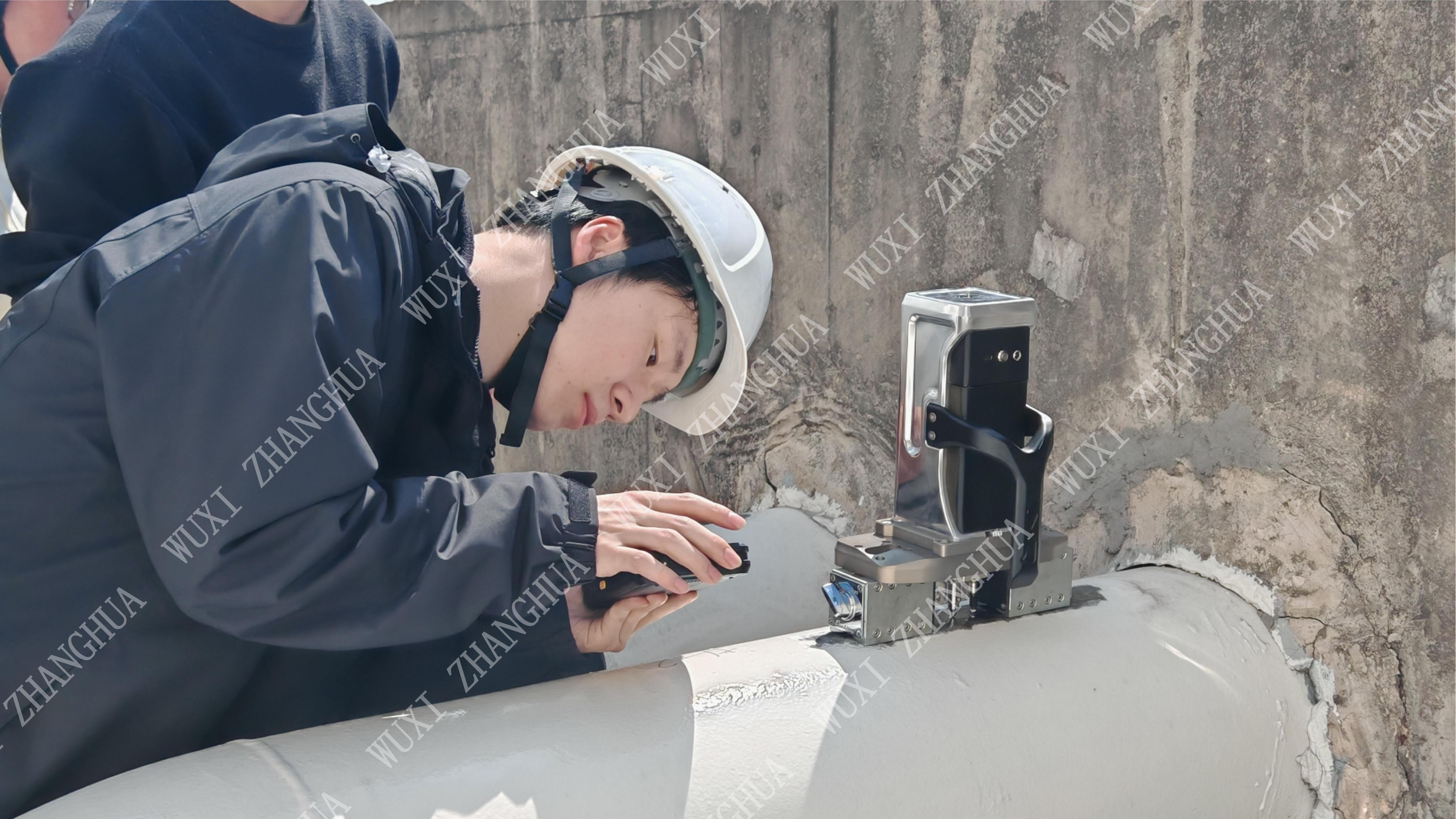 PMA-1010 measuring welding residual stress in storage tank bottom plate