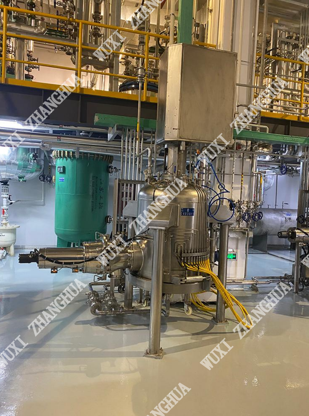 Reacting-Crystallizing-Filtering-Drying integrated system diagram