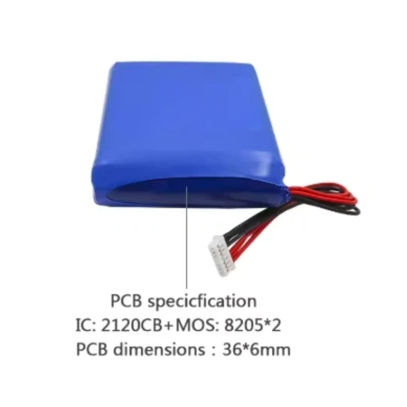 Custom tactical drone battery 105565 7.4V top view