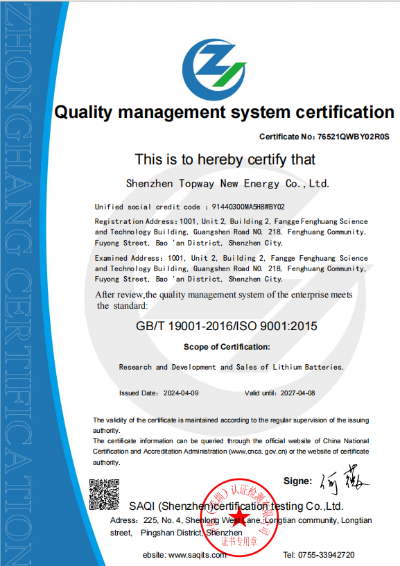 ISO 9001 Certificate