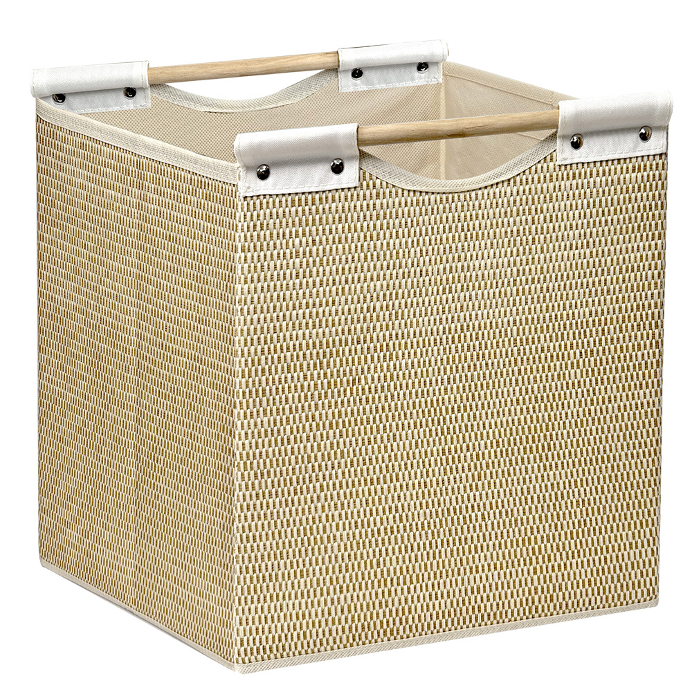 Stylish straw open storage boxes as home decor