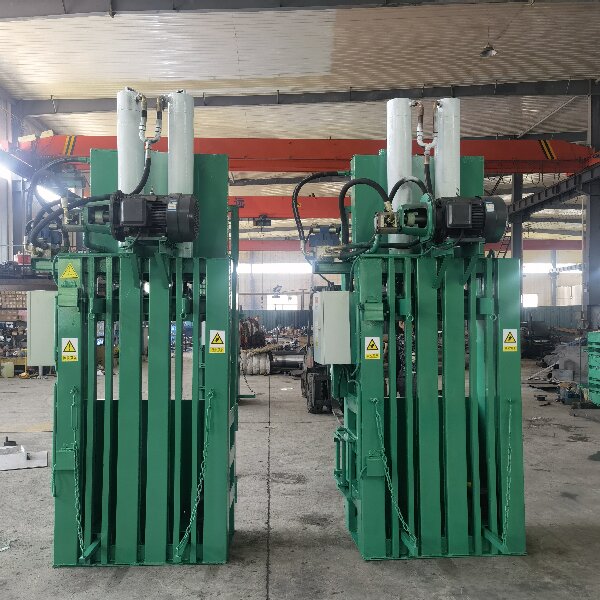 NKBALER Vertical Baler in operation