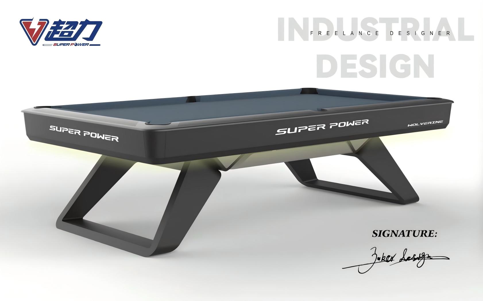 WOLVERINE Pro Club Edition 9ft Pool Table by SUPER POWER