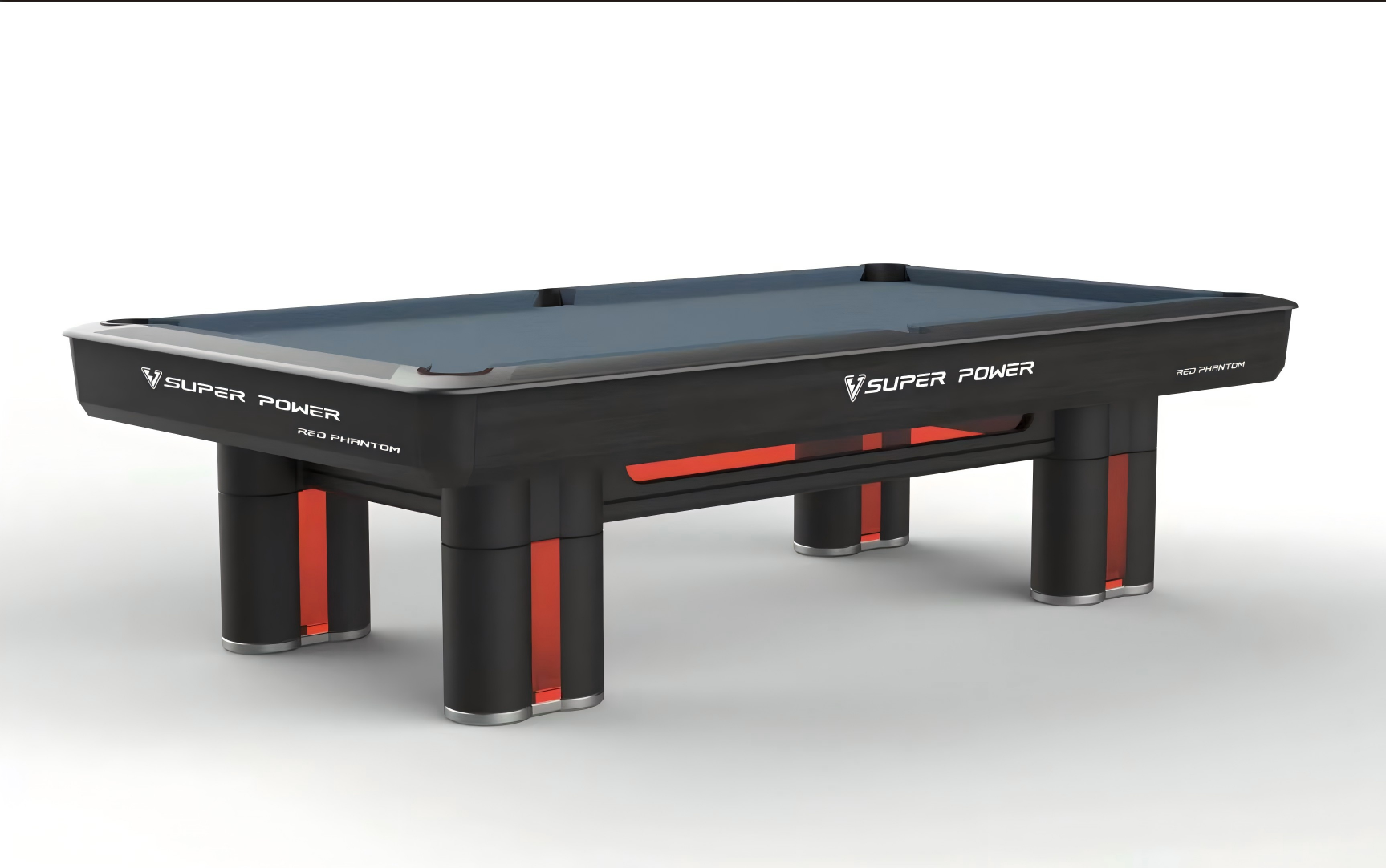 RED PHANTOM Tournament Edition 9ft Pool Table showcasing professional design