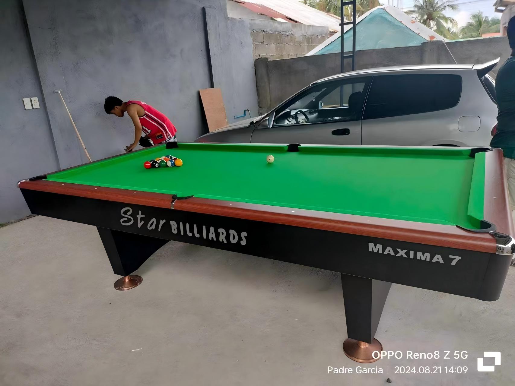 Max 7 Solid Wood and Slate 9ft Billiard Table