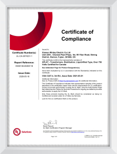 cUL Certification for Three-Phase Pad-Mounted Transformer