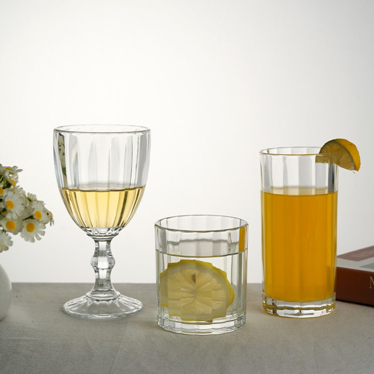Ribbed Wine Glass Set by LAKOTTO
