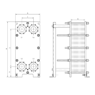 Detachable Plate Heat Exchanger by Yuling
