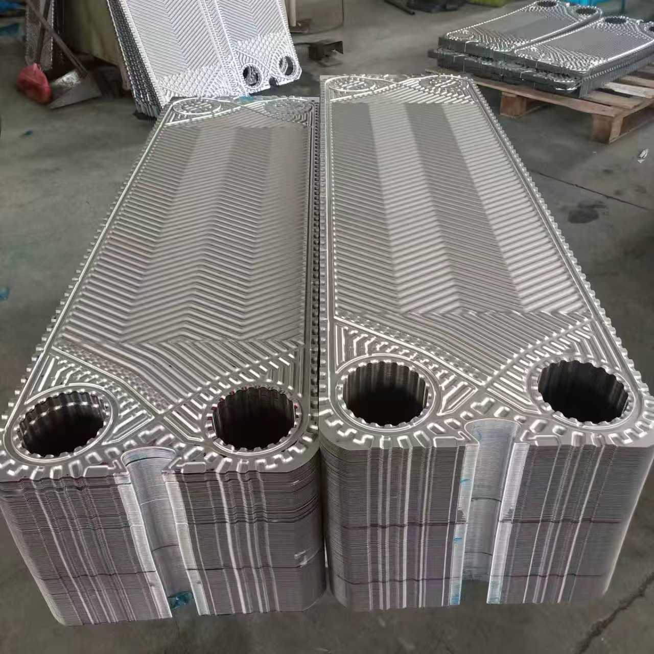 Titanium heat exchanger component showcasing precision fabrication