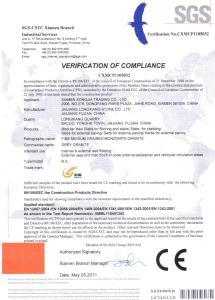 SGS CE certificate G603 grey granite