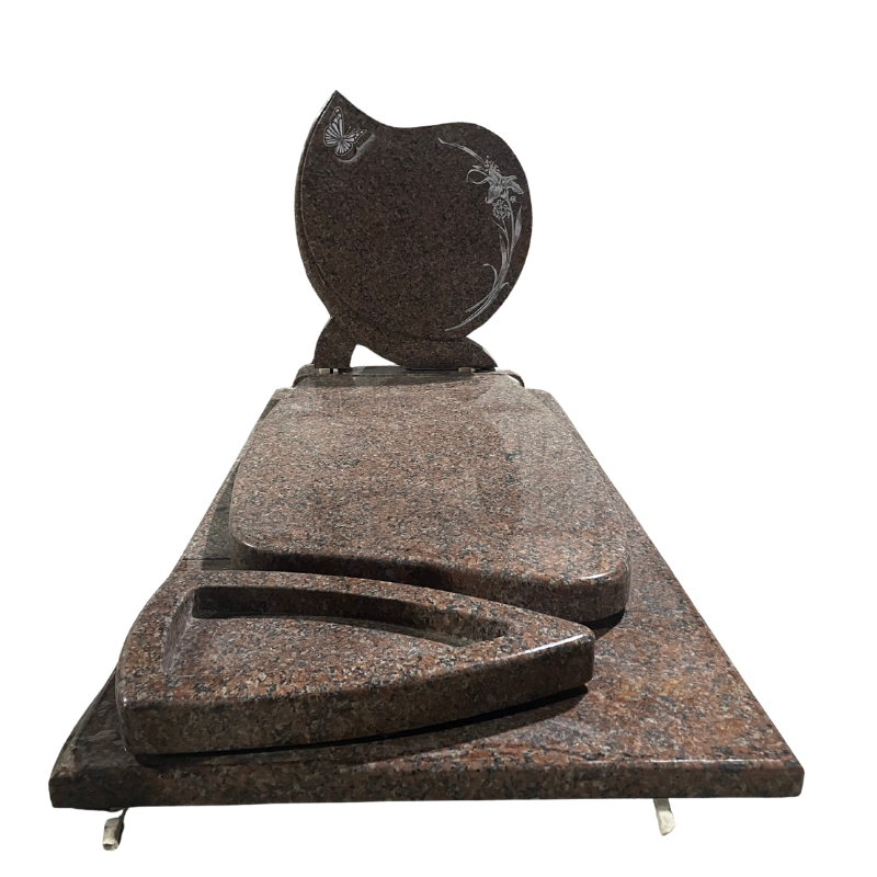 Granite French monument example – G562 polished
