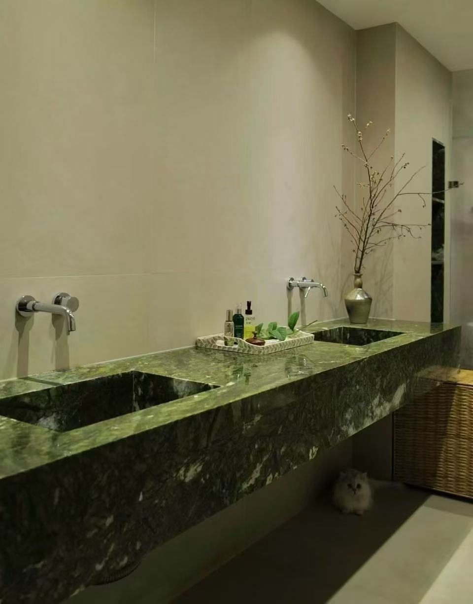 Green Marble Vanity Top