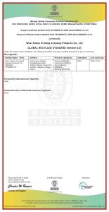 GLOBAL RECYCLED STANDARD (Version 4.0) Scope Certificate
