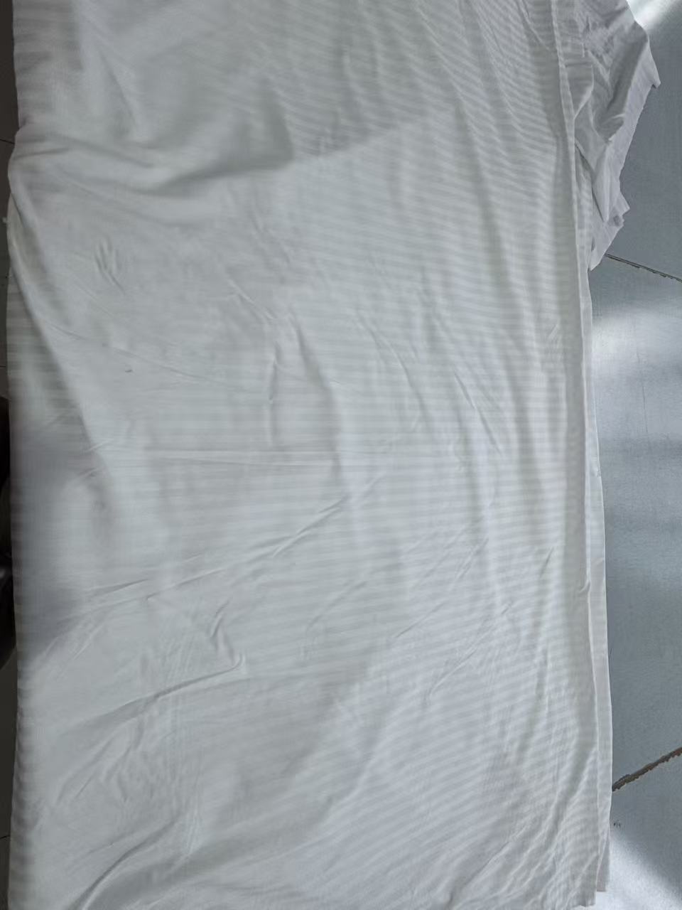 Poly-Cotton Fabric 1cm Satin Stripe 